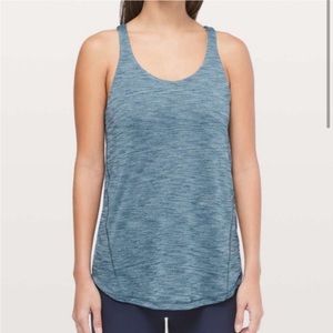 Lululemon Moment To Movement 2-In-1 Tank in Heathered Carbon Blue size 4